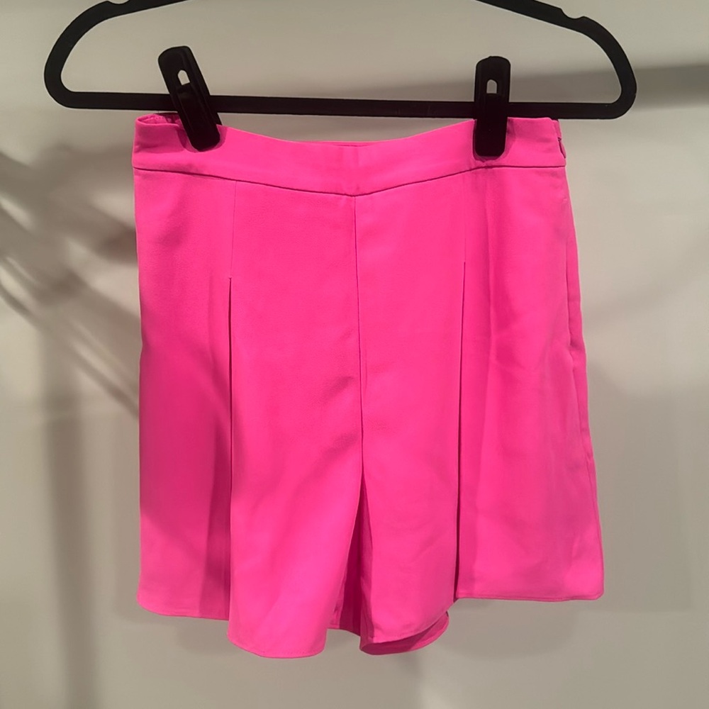 Jcrew pink pleated skort